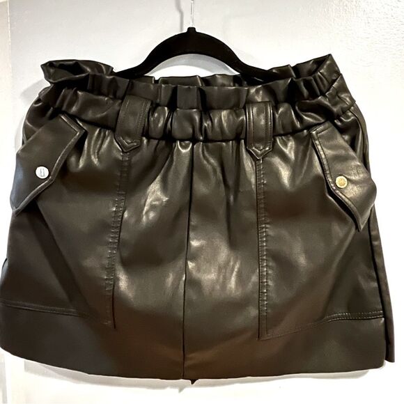 Faux Leather Mini Skirt by Marc New York -Size Medium - Picture 1 of 7